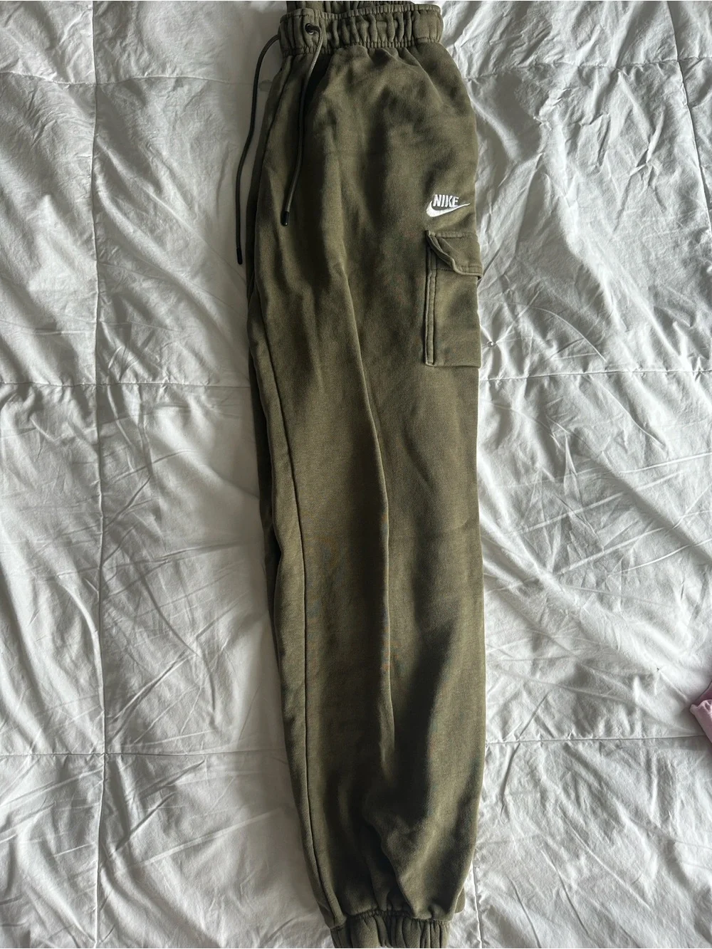 Nike Olive Cargo Joggers with Side Pocket